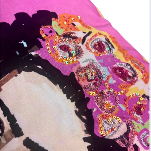 Pink Artistic Throw Pillow - Picture 5 of 5